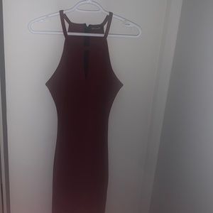 Miss Guided Bodycon MIDI Burgundy